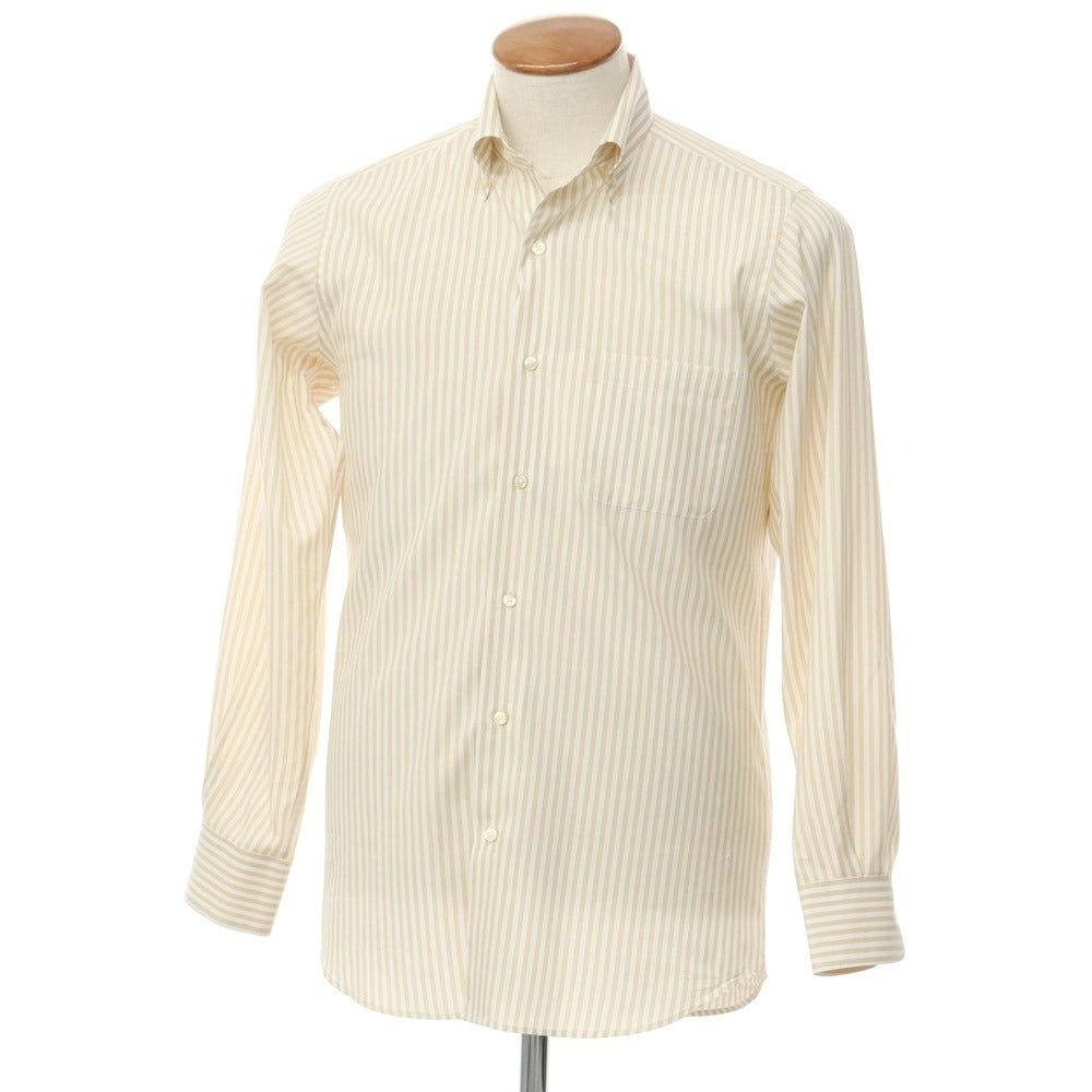 [Used] Green Label Relaxing Polyester Button-down Dress Shirt Beige x White [Size M] [BEI] [S/S/A/W] [Condition Rank B] ​​[Men&