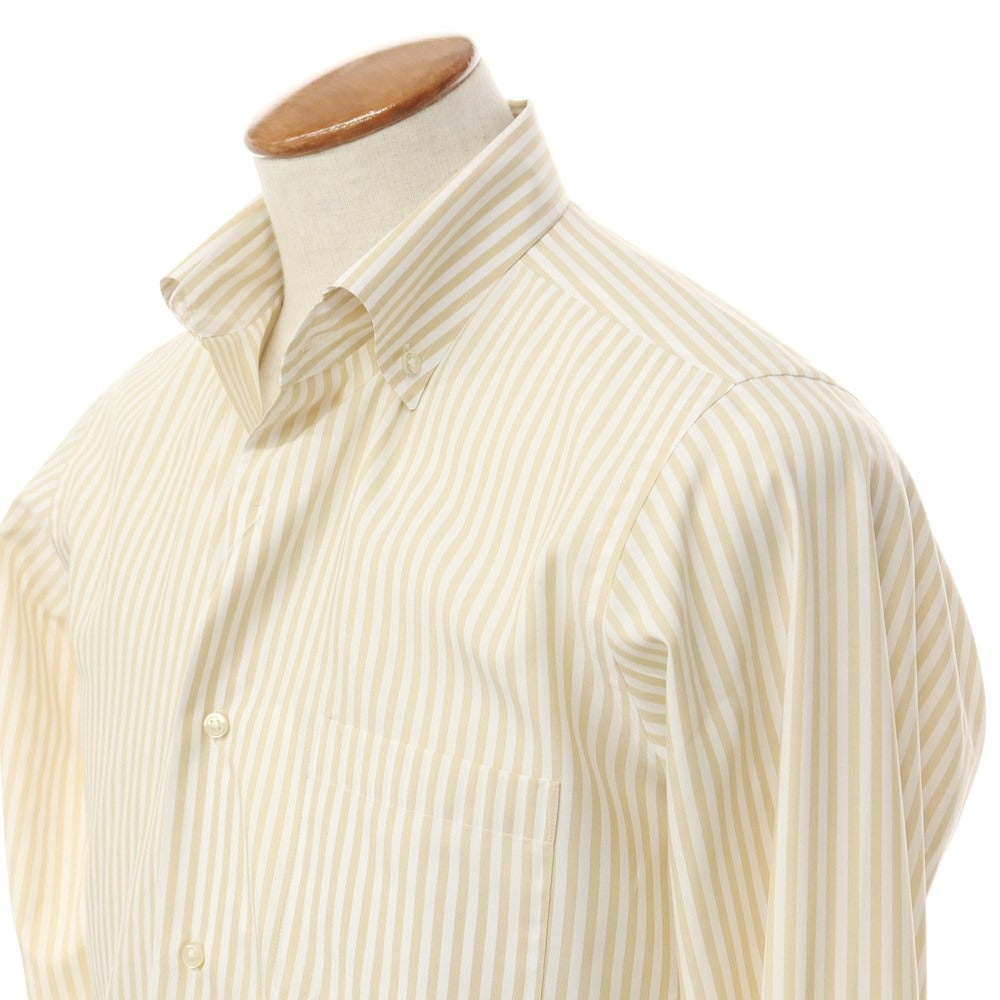 [Used] Green Label Relaxing Polyester Button-down Dress Shirt Beige x White [Size M] [BEI] [S/S/A/W] [Condition Rank B] ​​[Men&