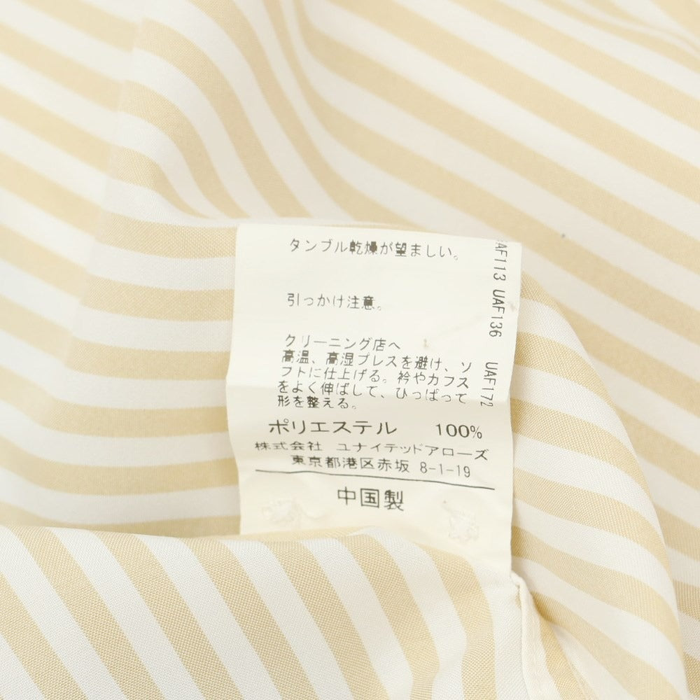 [Used] Green Label Relaxing Polyester Button-down Dress Shirt Beige x White [Size M] [BEI] [S/S/A/W] [Condition Rank B] ​​[Men&