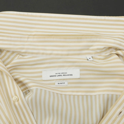[Used] Green Label Relaxing Polyester Button-down Dress Shirt Beige x White [Size M] [BEI] [S/S/A/W] [Condition Rank B] ​​[Men&