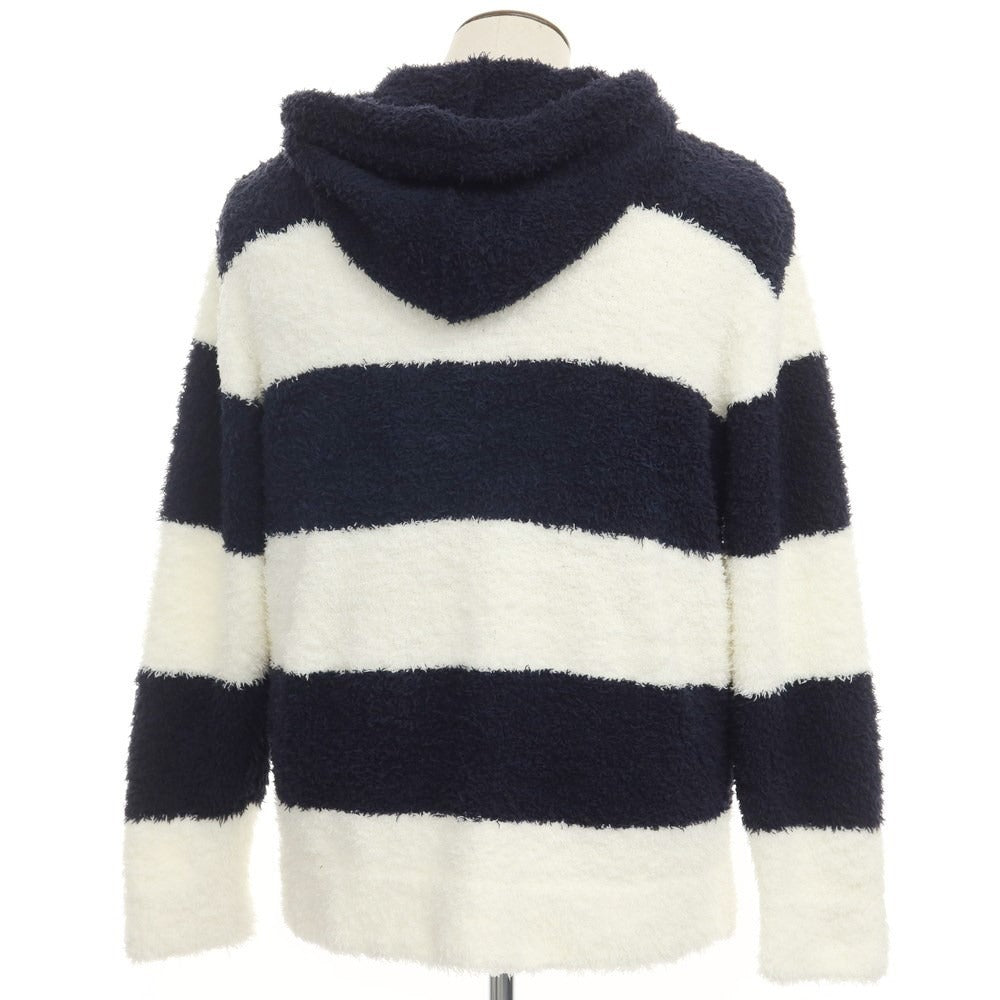 【中古】【未使用】ジェラートピケ オム GELATO PIQUE HOMME ポリエステル フリース ジップップ パーカー ネイビーxホワイト【サイズL】【NVY】【S/S/A/W】【状態ランクS】【メンズ】【768787】