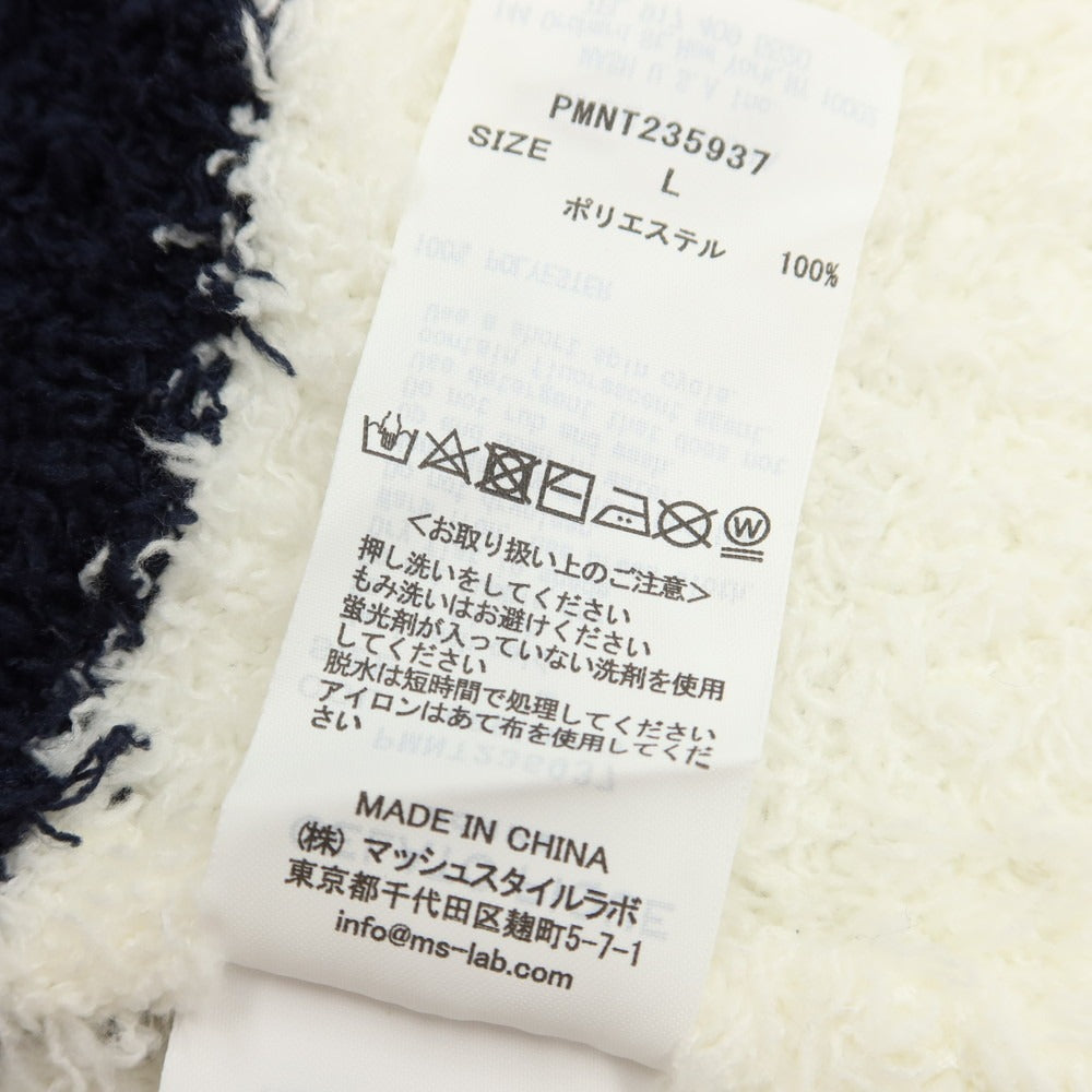[Used] [Unused] GELATO PIQUE HOMME Polyester Fleece Zip Hoodie Navy x White [Size L] [NVY] [S/S/A/W] [Condition Rank S] [Men&