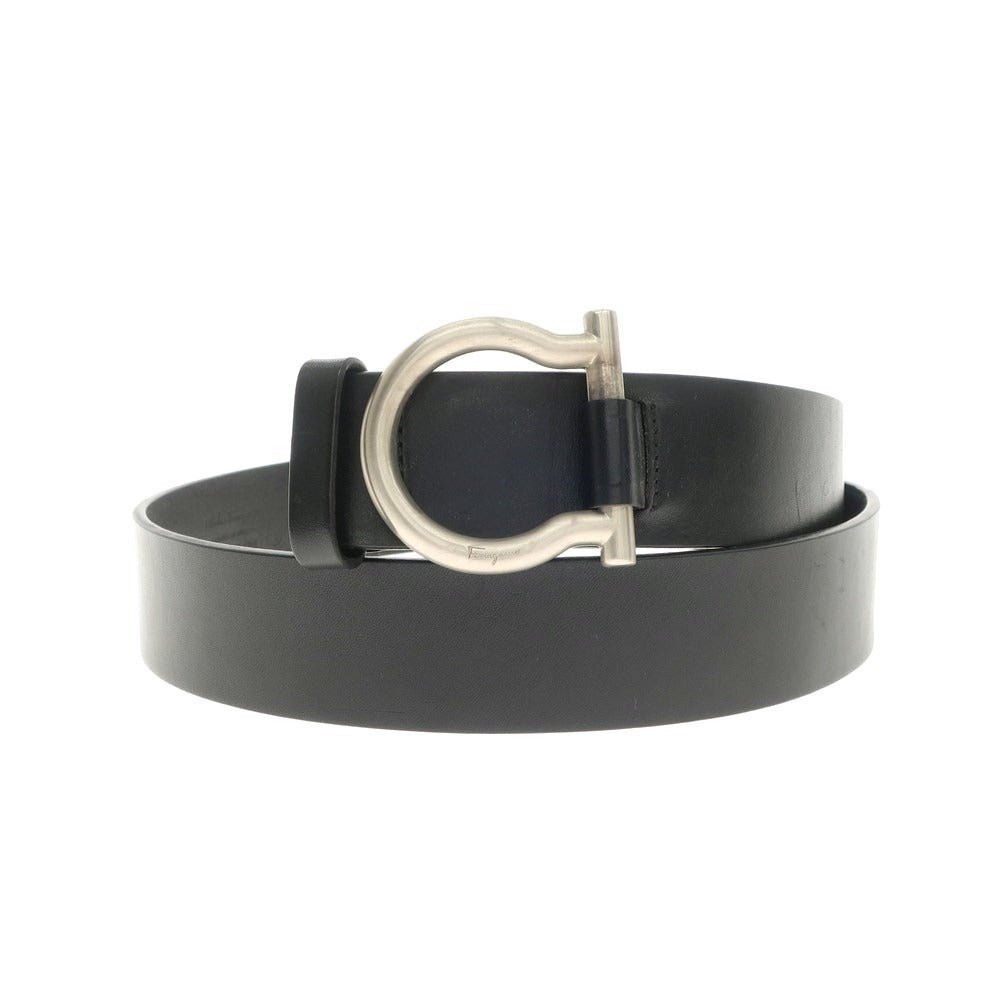 [Used] Salvatore Ferragamo Leather Gancini Belt Black [Size 95] [BLK] [S/S/A/W] [Condition Rank C] [Men&