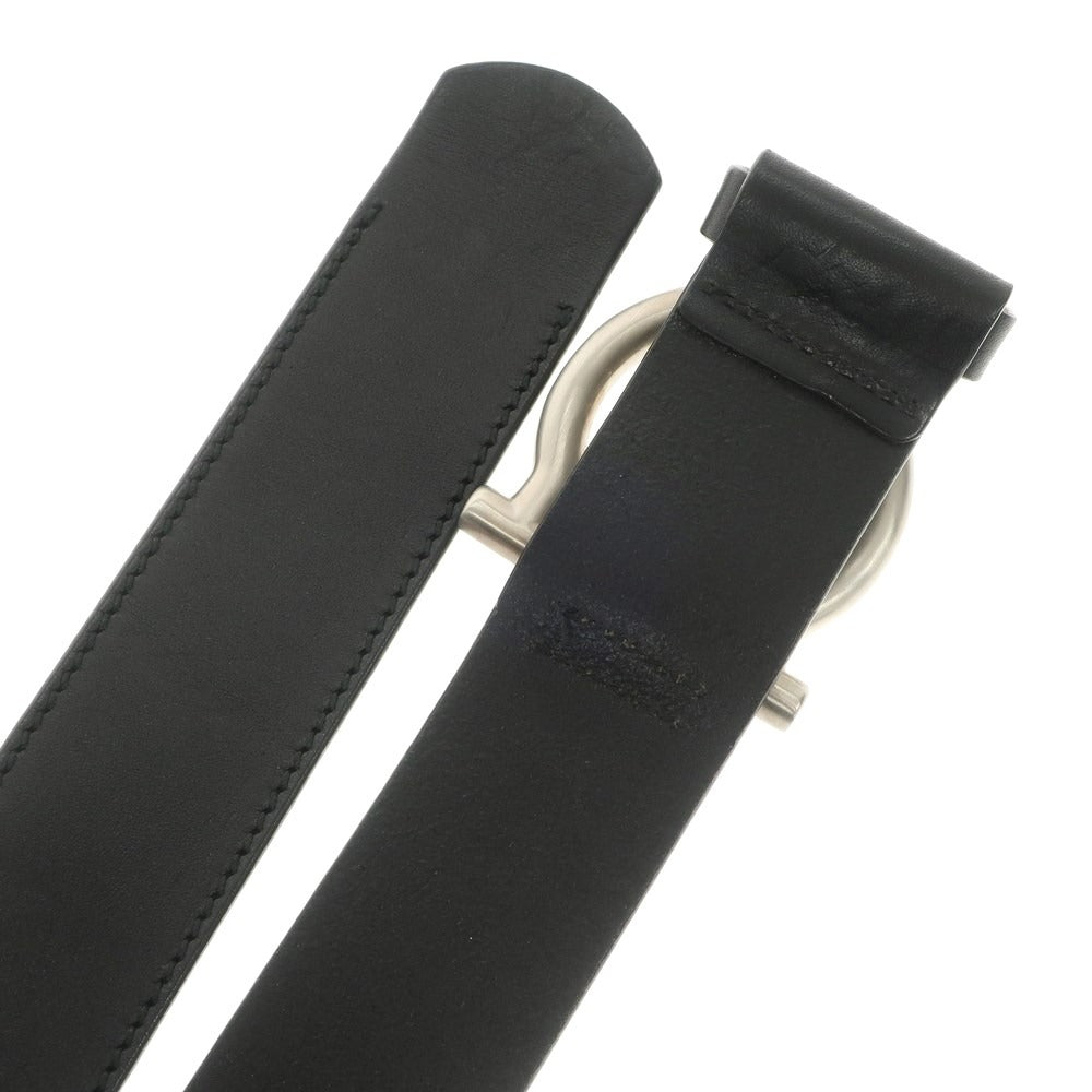 [Used] Salvatore Ferragamo Leather Gancini Belt Black [Size 95] [BLK] [S/S/A/W] [Condition Rank C] [Men&