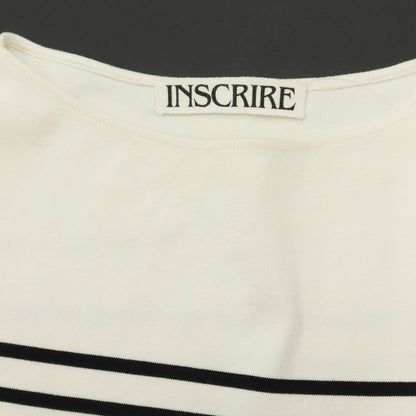 [Used] INSCRIRE Cotton Border Basque Shirt Long Sleeve T-Shirt White x Black [Size not specified (approximately XL)] [WHT] [S/S/A/W] [Condition Rank C] [Men&