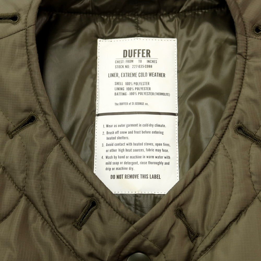 【中古】ザダファーオブセントジョージ The DUFFER of ST.GEORGE ポリエステル キルティング ミリタリーコート
 オリーブ【サイズ表記なし（M位）】【KAK】【A/W】【状態ランクC】【メンズ】
【759889】
[BPD]