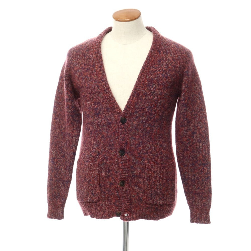 [Used] RED EAR PAUL SMITH Wool Nylon Mohair Cardigan Wine x Navy [Size M] [RED] [A/W] [Condition Rank B] ​​[Men&