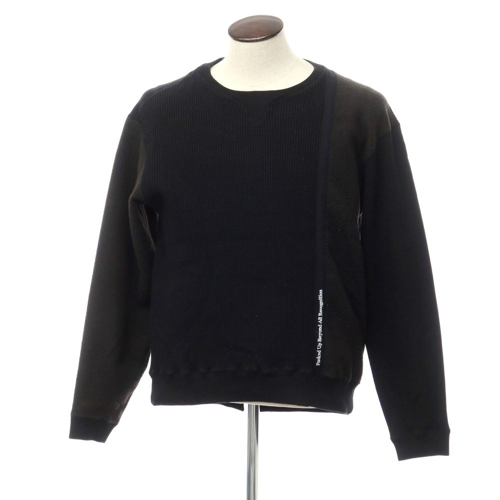 [Used] The DUFFER of ST.GEORGE Cotton fleece waffle knit sweatshirt Black [Size L] [BLK] [A/W] [Condition Rank C] [Men&