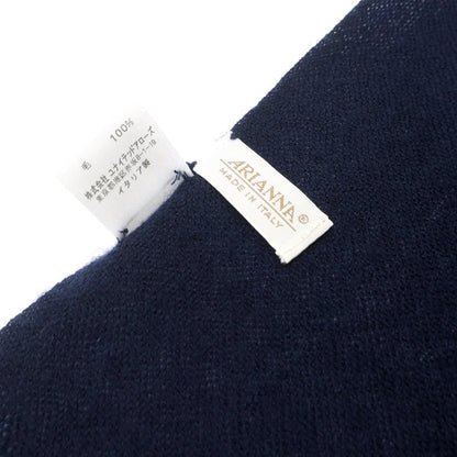 [Used] ARIANNA wool large scarf, navy [NVY] [A/W] [Condition rank B] ​​[Unisex] [768795]