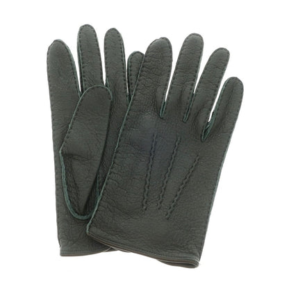[Used] Dents Peccary Leather Unlined Gloves Dark Green [Size 8] [GRN] [A/W] [Condition Rank A] [Men&