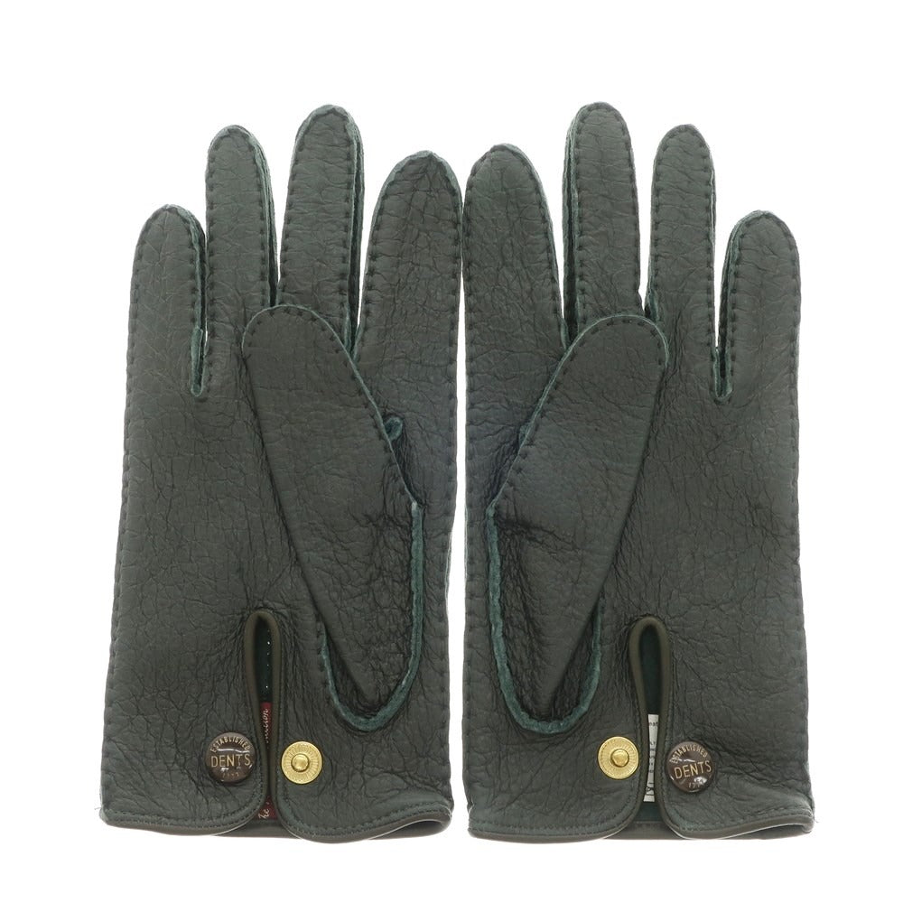 [Used] Dents Peccary Leather Unlined Gloves Dark Green [Size 8] [GRN] [A/W] [Condition Rank A] [Men&