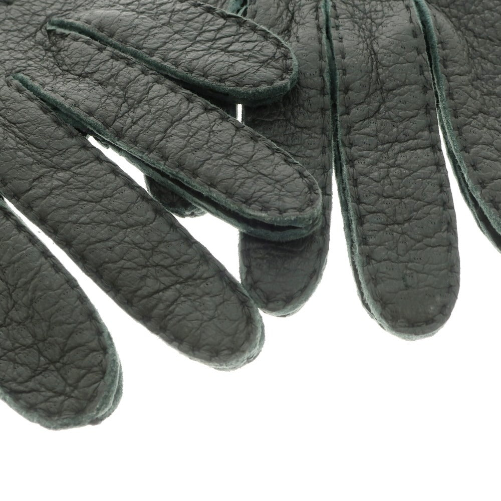 [Used] Dents Peccary Leather Unlined Gloves Dark Green [Size 8] [GRN] [A/W] [Condition Rank A] [Men&