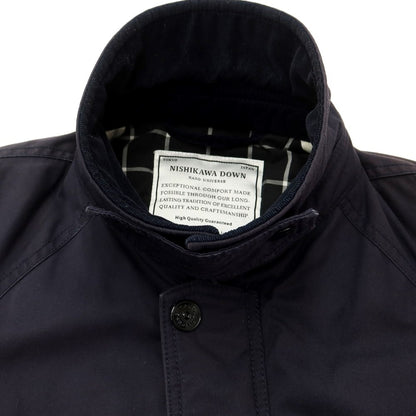 [Used] Nano Universe Polyester Cotton Down Jacket Navy [S] [Condition Rank C] [Men&