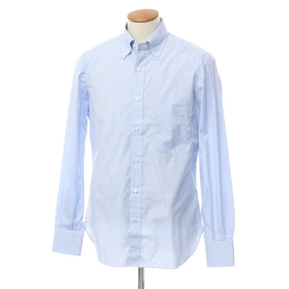 [Used] ISAIA Cotton Button-down Dress Shirt Light Blue x White [40] [Condition Rank A] [Men&