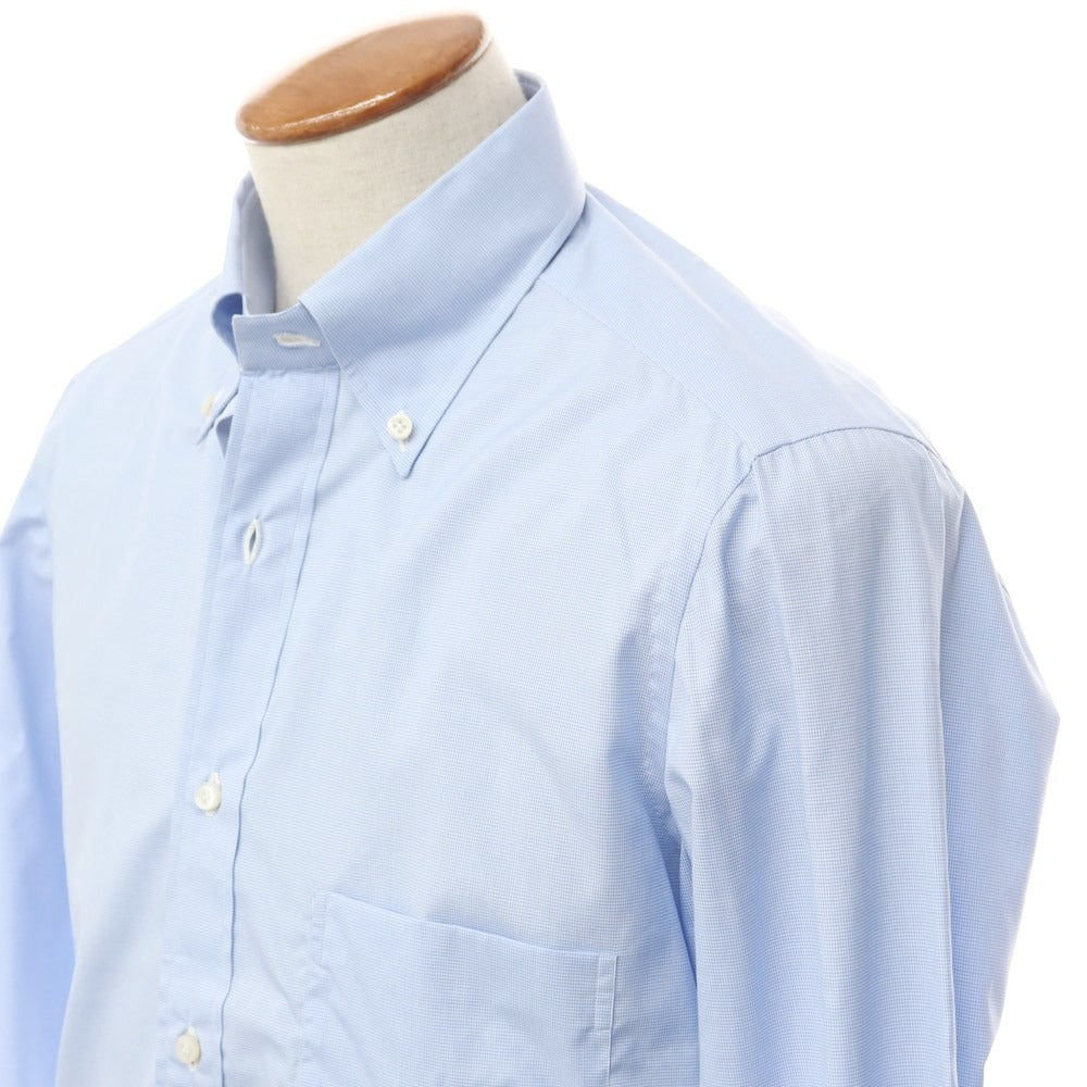 [Used] ISAIA Cotton Button-down Dress Shirt Light Blue x White [40] [Condition Rank A] [Men&