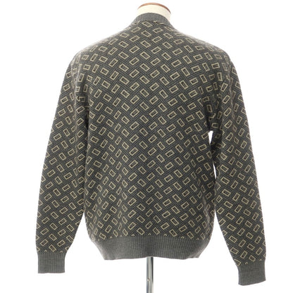 [Used] ARMANI COLLEZIONI Wool crew neck pullover knit, gray x beige [Size 50] [GRY] [A/W] [Condition Rank D] [Men&