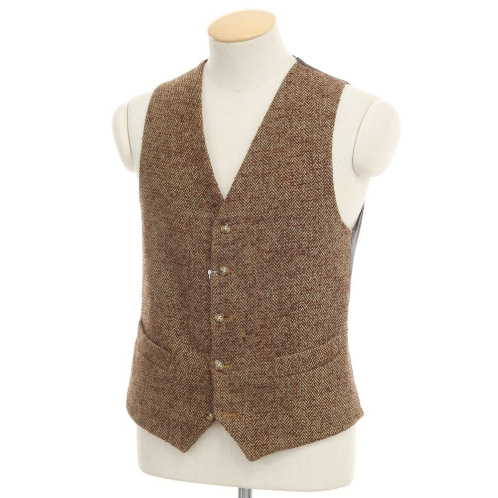 [Used] BEVILACQUA Herringbone Wool Gilet Vest Brown [XS] [Condition Rank C] [Men&