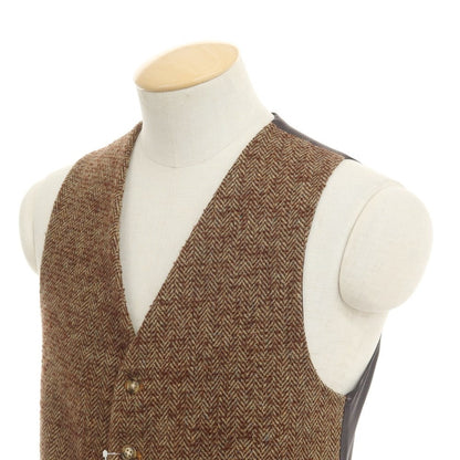 [Used] BEVILACQUA Herringbone Wool Gilet Vest Brown [XS] [Condition Rank C] [Men&