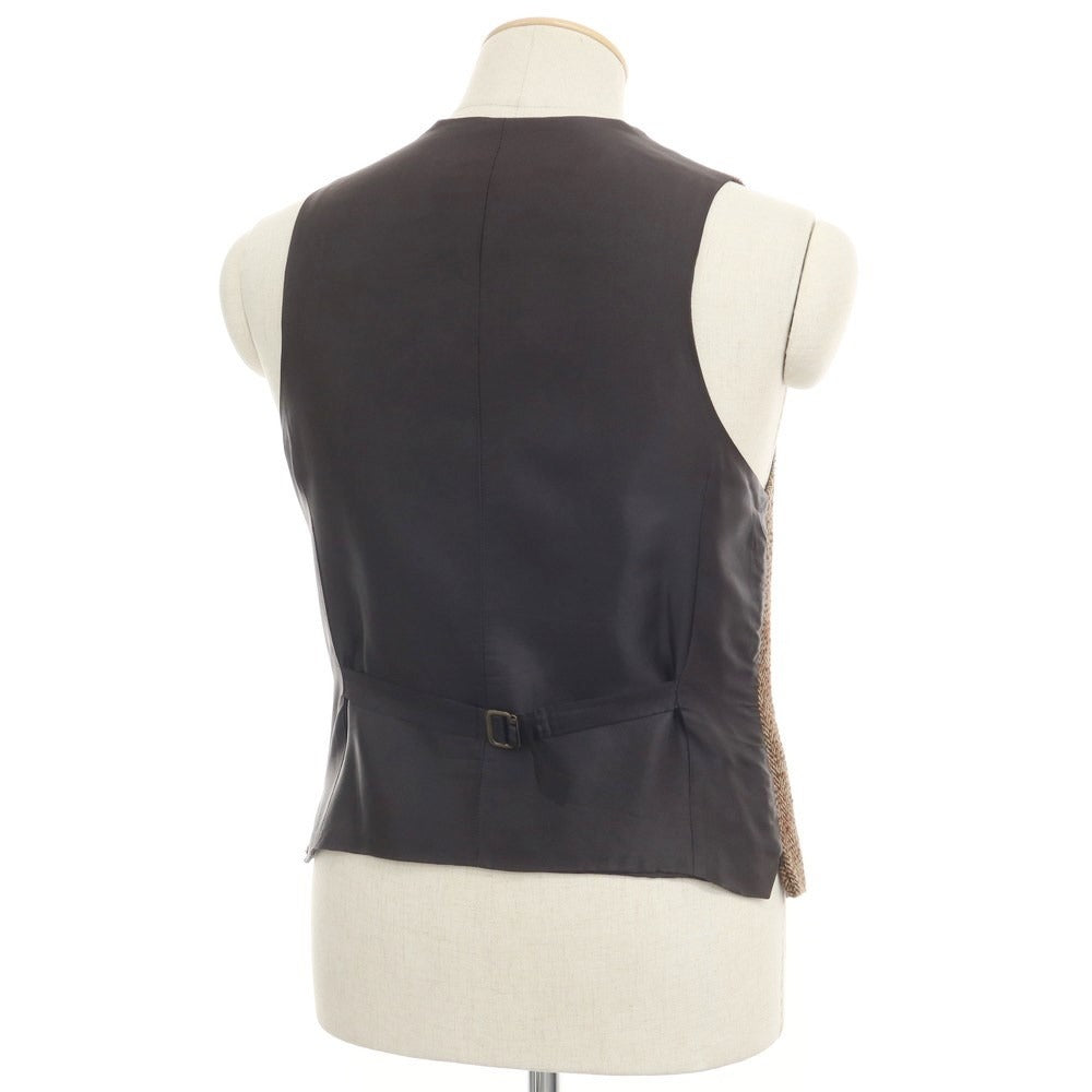 [Used] BEVILACQUA Herringbone Wool Gilet Vest Brown [XS] [Condition Rank C] [Men&