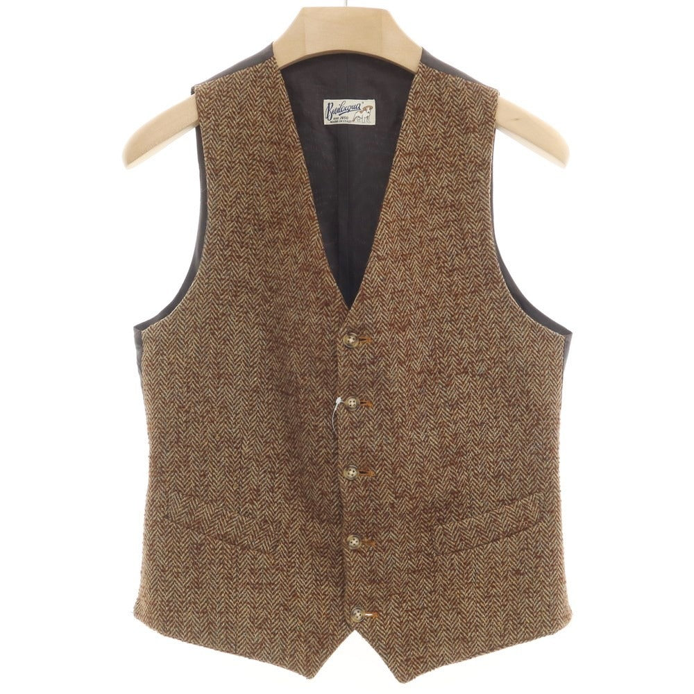 [Used] BEVILACQUA Herringbone Wool Gilet Vest Brown [XS] [Condition Rank C] [Men&