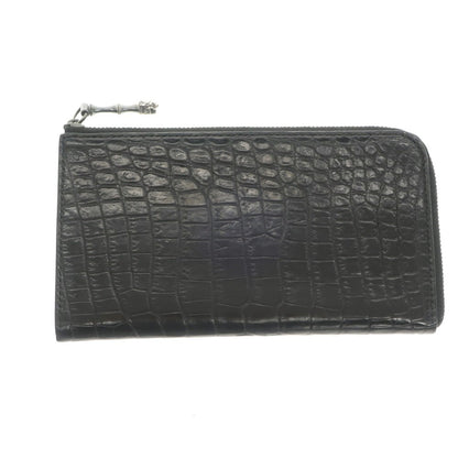 [Used] three2four Real Crocodile Long Wallet Black [BLK] [S/S/A/W] [Condition Rank B] ​​[Men&
