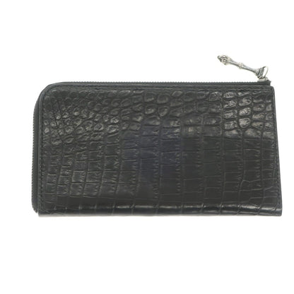 [Used] three2four Real Crocodile Long Wallet Black [BLK] [S/S/A/W] [Condition Rank B] ​​[Men&