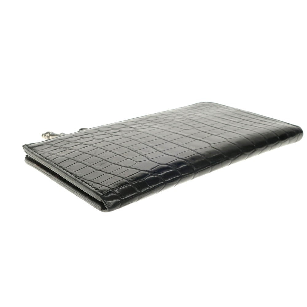 [Used] three2four Real Crocodile Long Wallet Black [BLK] [S/S/A/W] [Condition Rank B] ​​[Men&