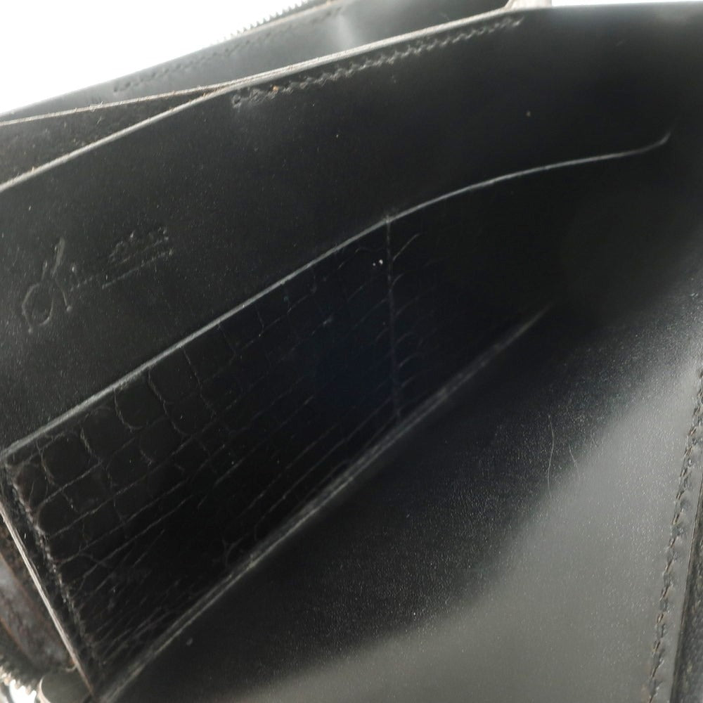 [Used] three2four Real Crocodile Long Wallet Black [BLK] [S/S/A/W] [Condition Rank B] ​​[Men&