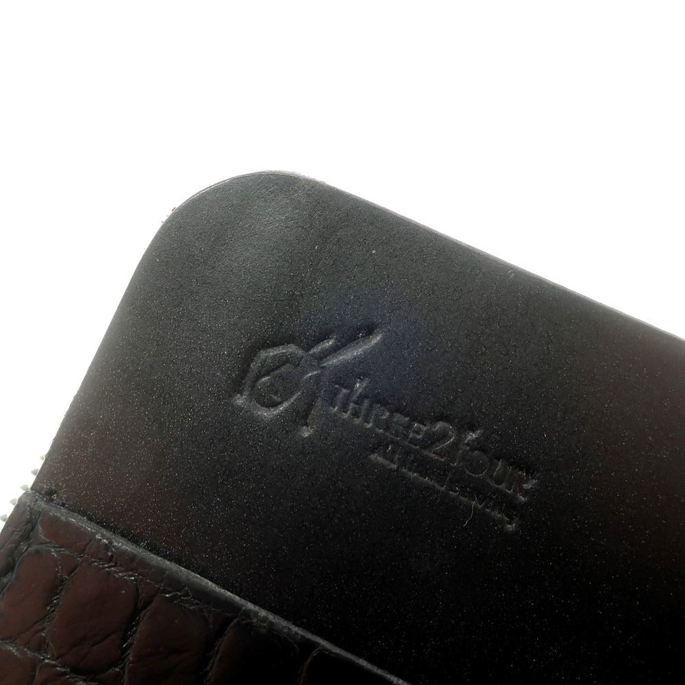 [Used] three2four Real Crocodile Long Wallet Black [BLK] [S/S/A/W] [Condition Rank B] ​​[Men&