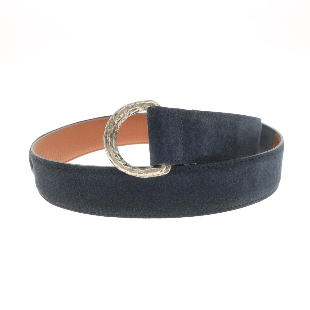 [Used] AMBOISE Suede Leather Double Ring Belt Navy [Size 95/33] [NVY] [S/S/A/W] [Condition Rank B] ​​[Men&