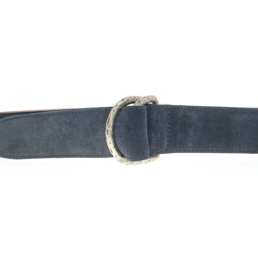 [Used] AMBOISE Suede Leather Double Ring Belt Navy [Size 95/33] [NVY] [S/S/A/W] [Condition Rank B] ​​[Men&