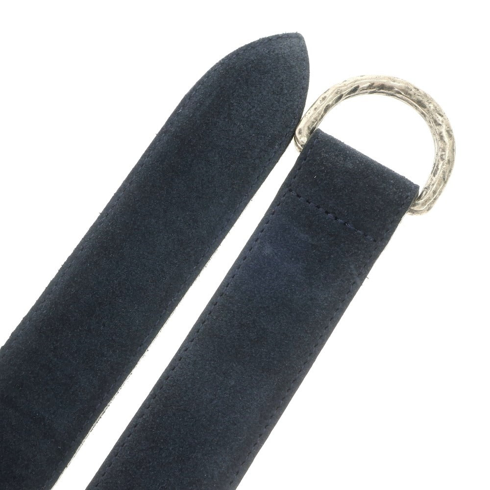 [Used] AMBOISE Suede Leather Double Ring Belt Navy [Size 95/33] [NVY] [S/S/A/W] [Condition Rank B] ​​[Men&