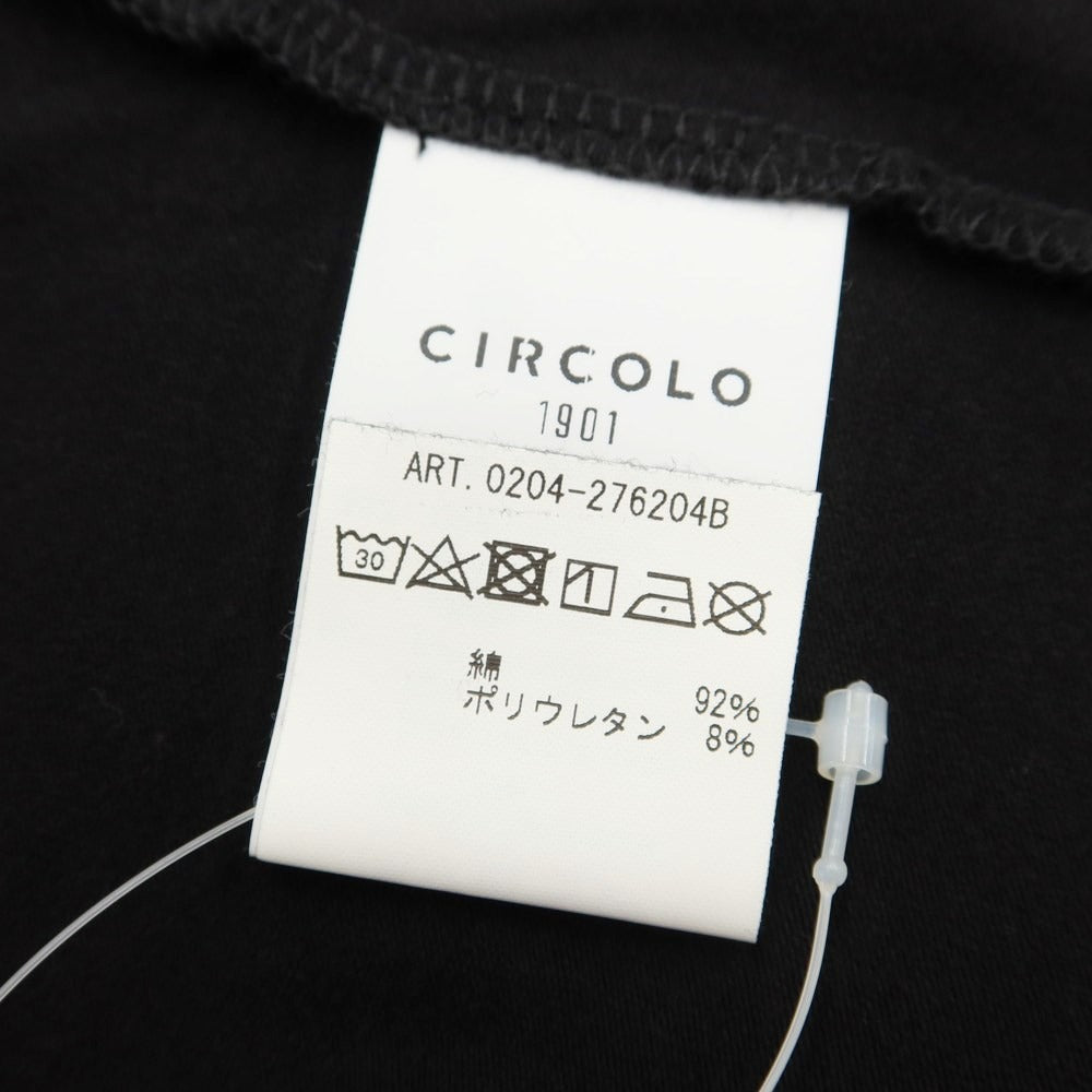 [Used] CIRCOLO 1901 Cotton Turtleneck Long Sleeve T-Shirt Black [Size M] [BLK] [A/W] [Condition Rank B] ​​[Men&