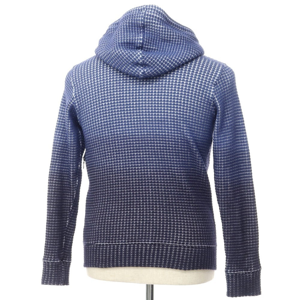 【中古】シーグリーン Seagreen オニワッフル ジップアップパーカー ブルーxネイビー【サイズ3】【BLU】【S/S/A/W】【状態ランクC】【メンズ】【768778】