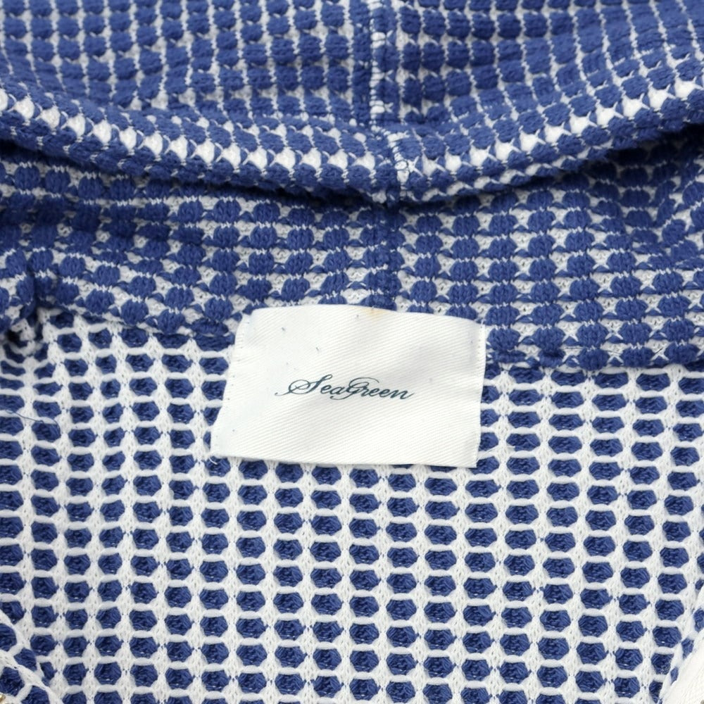 [Used] Seagreen Oniwaffle Zip-up Hoodie Blue x Navy [Size 3] [BLU] [S/S/A/W] [Condition Rank C] [Men&