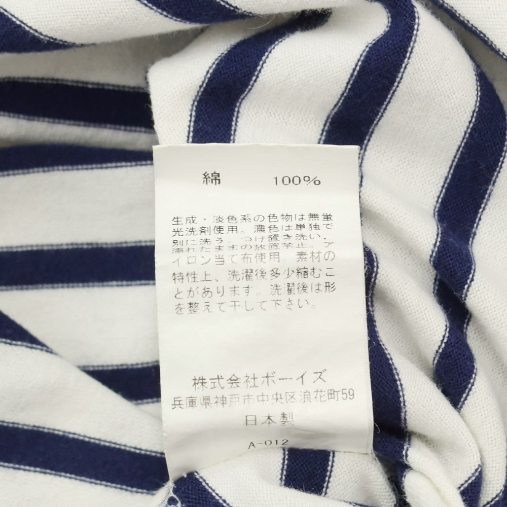 [Used] ORCIVAL Cotton Border Basque Shirt White x Navy [Size 4] [WHT] [S/S] [Condition Rank C] [Men&