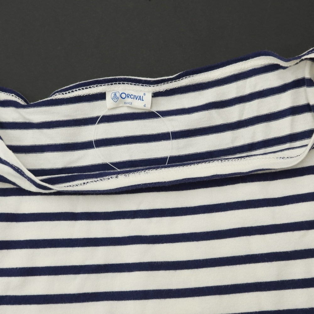 [Used] ORCIVAL Cotton Border Basque Shirt White x Navy [Size 4] [WHT] [S/S] [Condition Rank C] [Men&