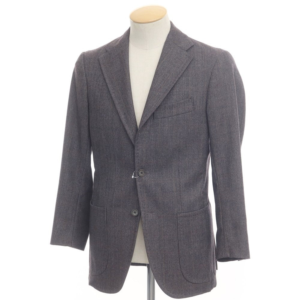 [Used] Gi Capri wool check 3B tailored jacket
 Gray x Camel [Size 42 Drop 7] [GRY] [A/W] [Condition Rank B] ​​[Men&