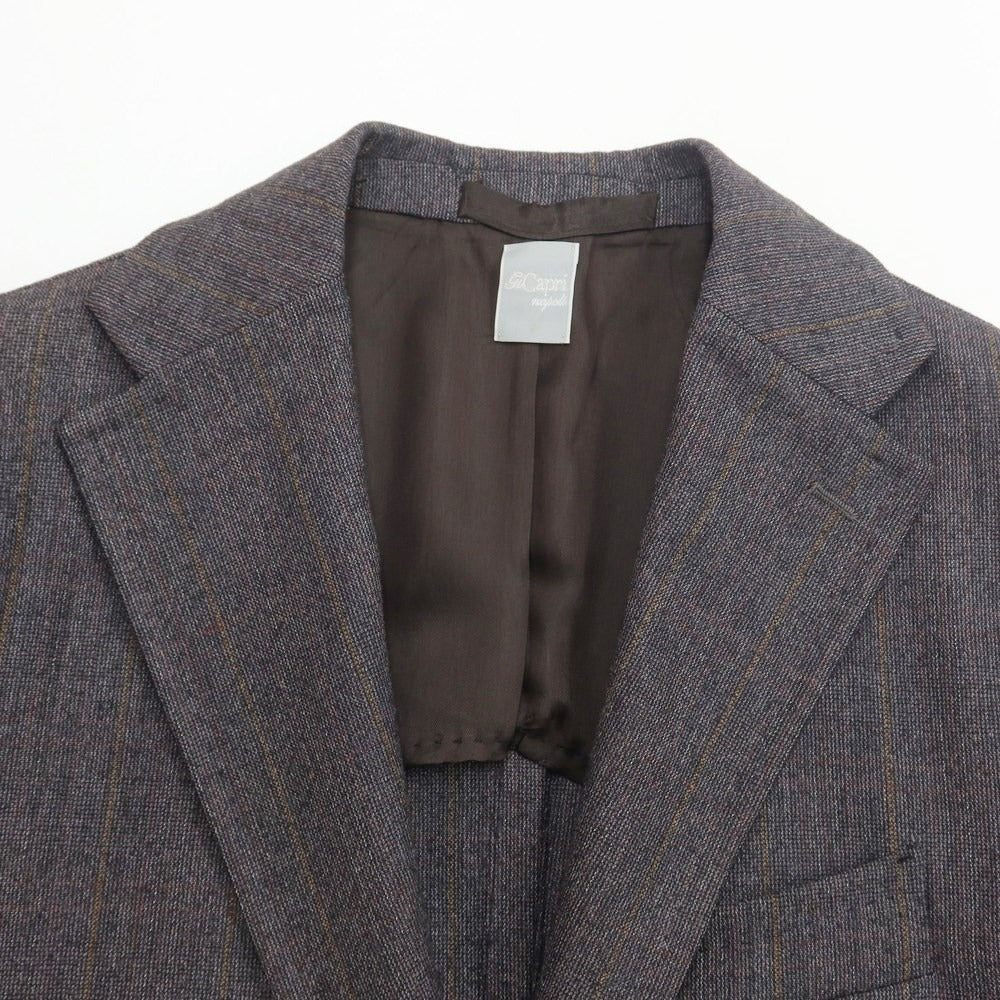 [Used] Gi Capri wool check 3B tailored jacket
 Gray x Camel [Size 42 Drop 7] [GRY] [A/W] [Condition Rank B] ​​[Men&