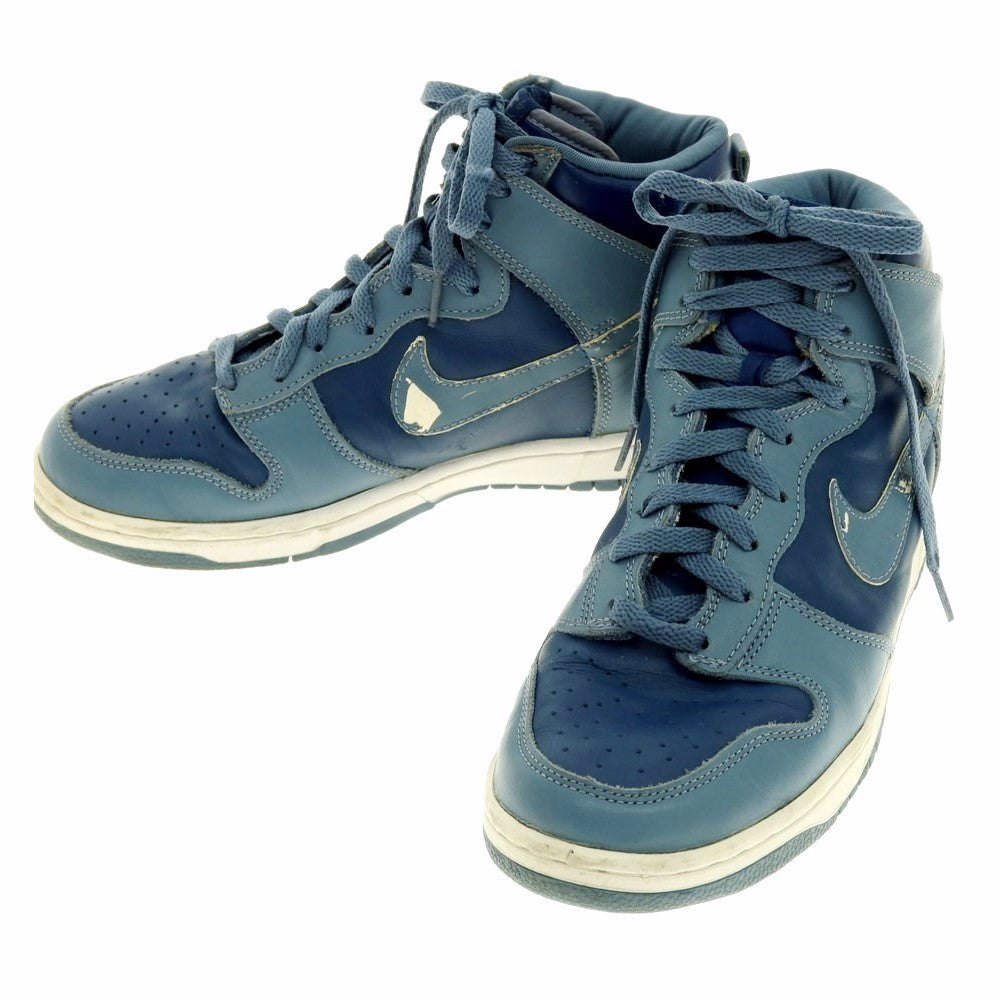 [Used] Nike NIKE DUNK HIGH LE 1999 Dunk High All Leather Sneakers Rapid x Storm Blue [27.5cm] [Condition Rank C] [Men&