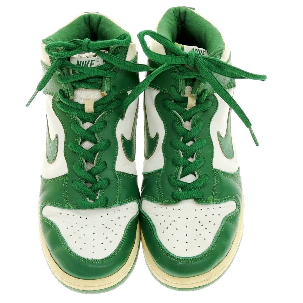 [Used] Nike NIKE DUNK HIGH 2003 Dunk High All Leather Sneakers White x Green [29cm] [Condition Rank D] [Men&