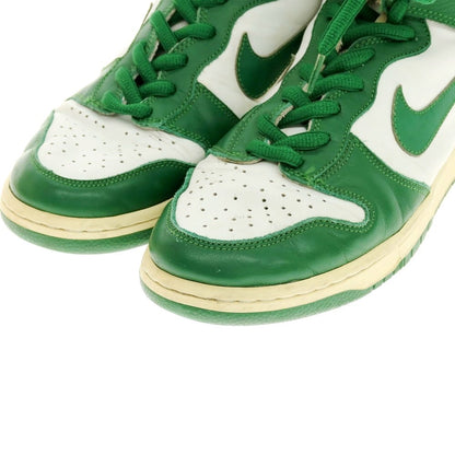 [Used] Nike NIKE DUNK HIGH 2003 Dunk High All Leather Sneakers White x Green [29cm] [Condition Rank D] [Men&