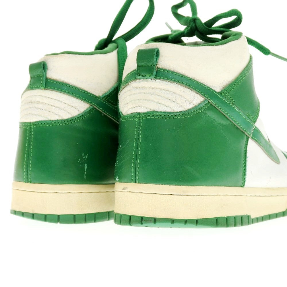 [Used] Nike NIKE DUNK HIGH 2003 Dunk High All Leather Sneakers White x Green [29cm] [Condition Rank D] [Men&