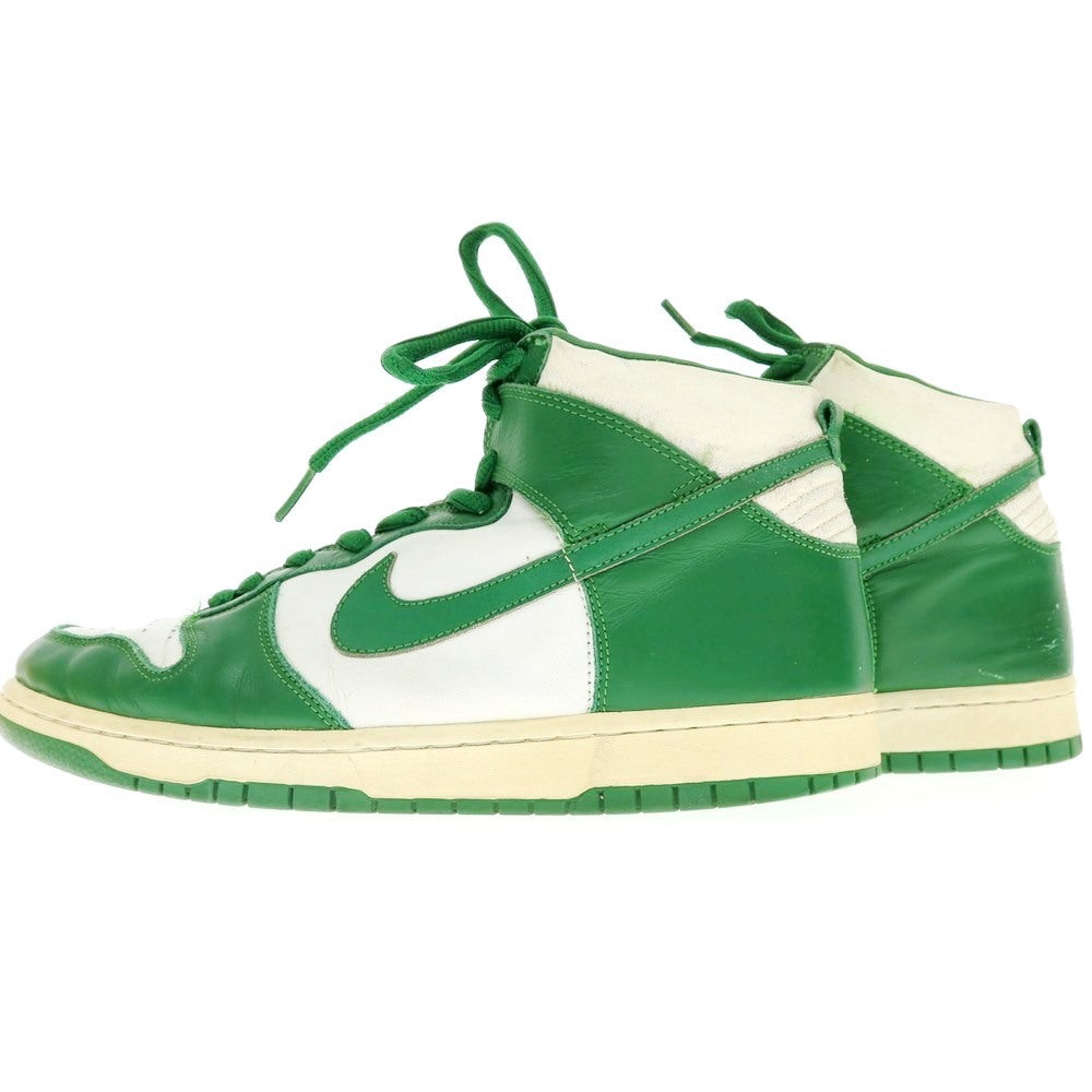 [Used] Nike NIKE DUNK HIGH 2003 Dunk High All Leather Sneakers White x Green [29cm] [Condition Rank D] [Men&