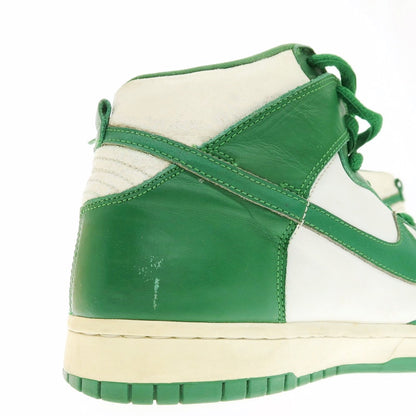 [Used] Nike NIKE DUNK HIGH 2003 Dunk High All Leather Sneakers White x Green [29cm] [Condition Rank D] [Men&