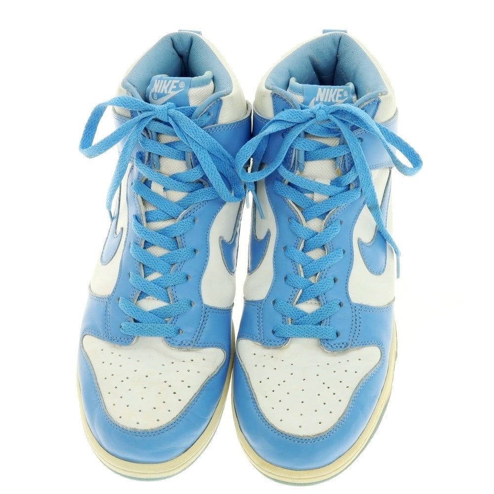 [Used] Nike NIKE DUNK HIGH 2004 Dunk High All Leather Sneakers White x Light Blue [28cm] [Condition Rank D] [Men&