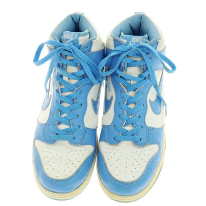 [Used] Nike NIKE DUNK HIGH 2004 Dunk High All Leather Sneakers White x Light Blue [28cm] [Condition Rank D] [Men&