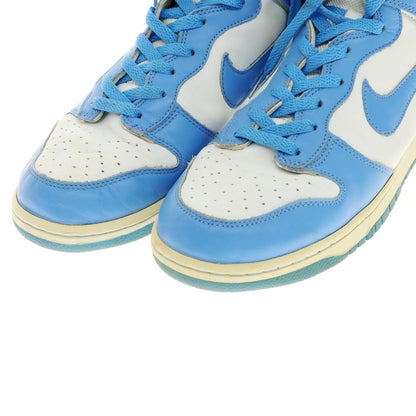 [Used] Nike NIKE DUNK HIGH 2004 Dunk High All Leather Sneakers White x Light Blue [28cm] [Condition Rank D] [Men&