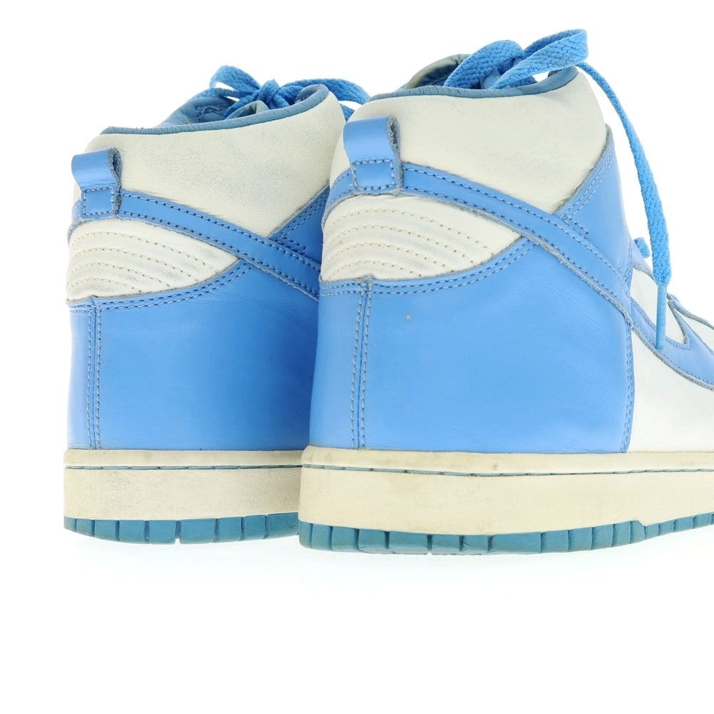 [Used] Nike NIKE DUNK HIGH 2004 Dunk High All Leather Sneakers White x Light Blue [28cm] [Condition Rank D] [Men&