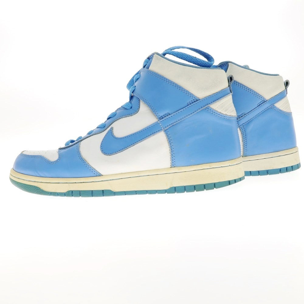 [Used] Nike NIKE DUNK HIGH 2004 Dunk High All Leather Sneakers White x Light Blue [28cm] [Condition Rank D] [Men&